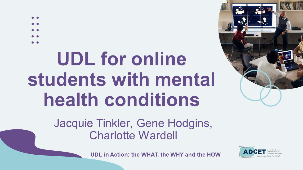 1A. UDL for online students with mental health conditions