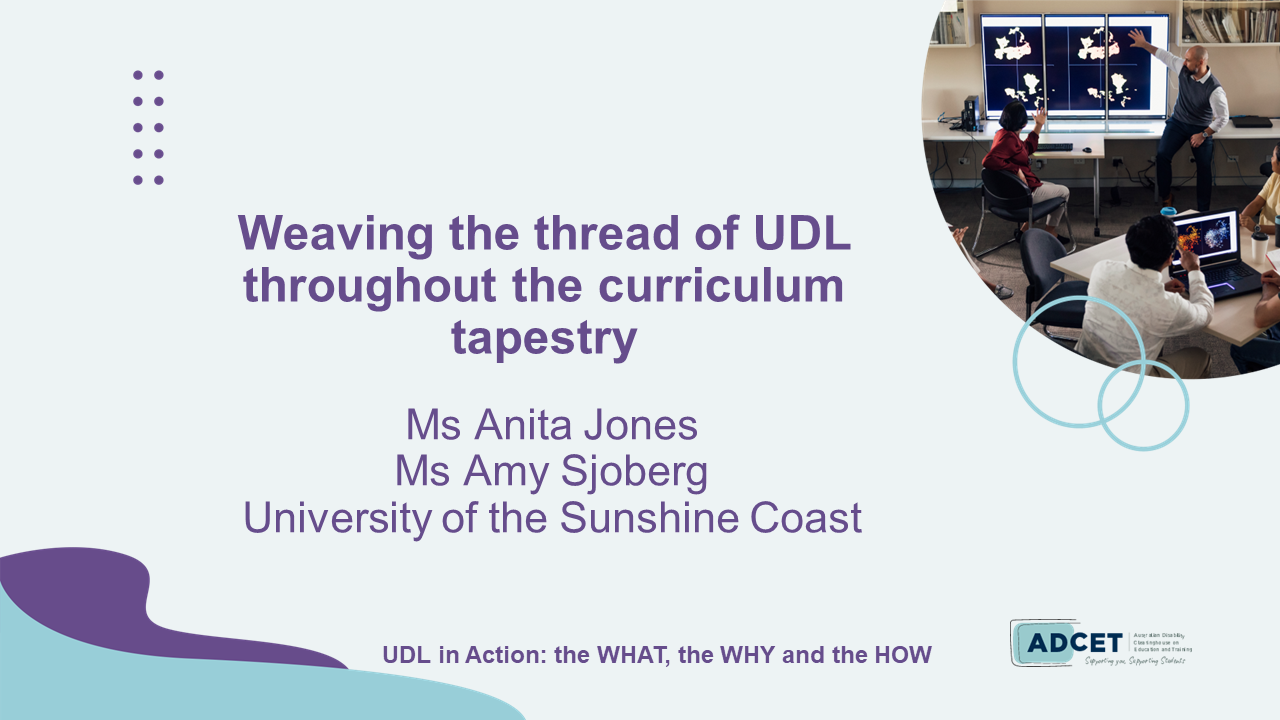 4C. Weaving the thread of UDL throughout the curriculum tapestry