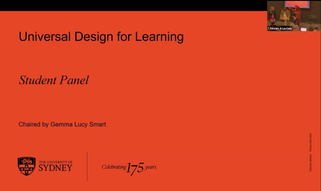 Student Panel: The Importance of Lived Experience in UDL