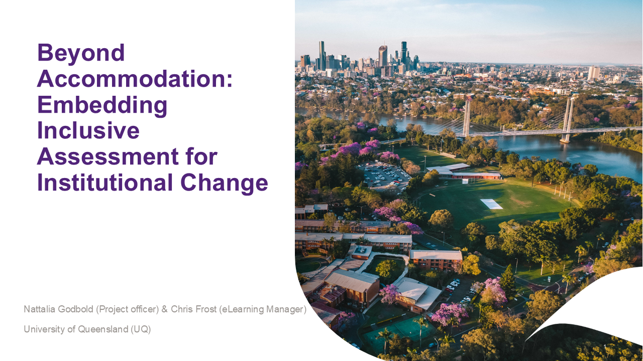 Beyond Accommodation: Embedding Inclusive Assessment for Institutional Change