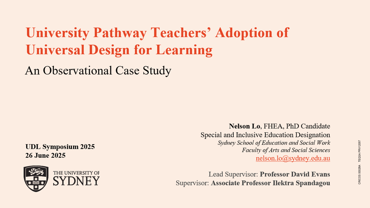 University Pathway Teachers’ Adoption of Universal Design for Learning: An Observational Case Study