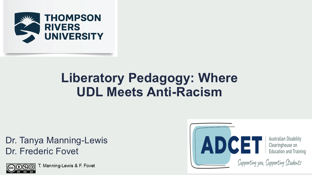 Liberatory Pedagogy: Where UDL Meets Anti-Racism