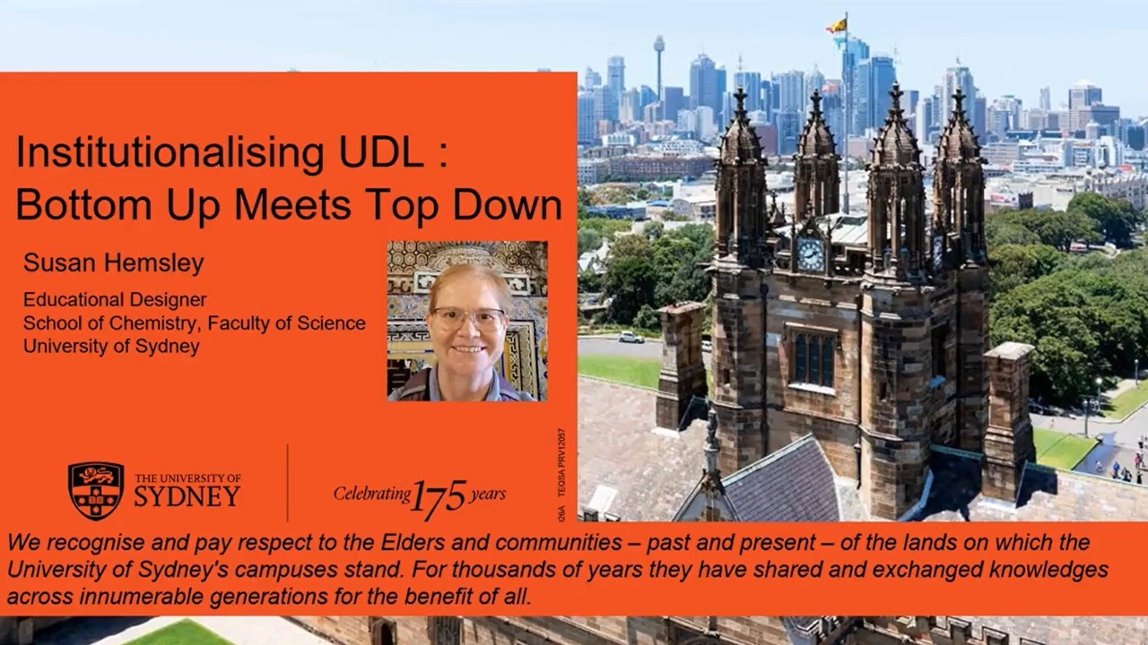 Institutionalising UDL: Bottom Up Meets Top Down