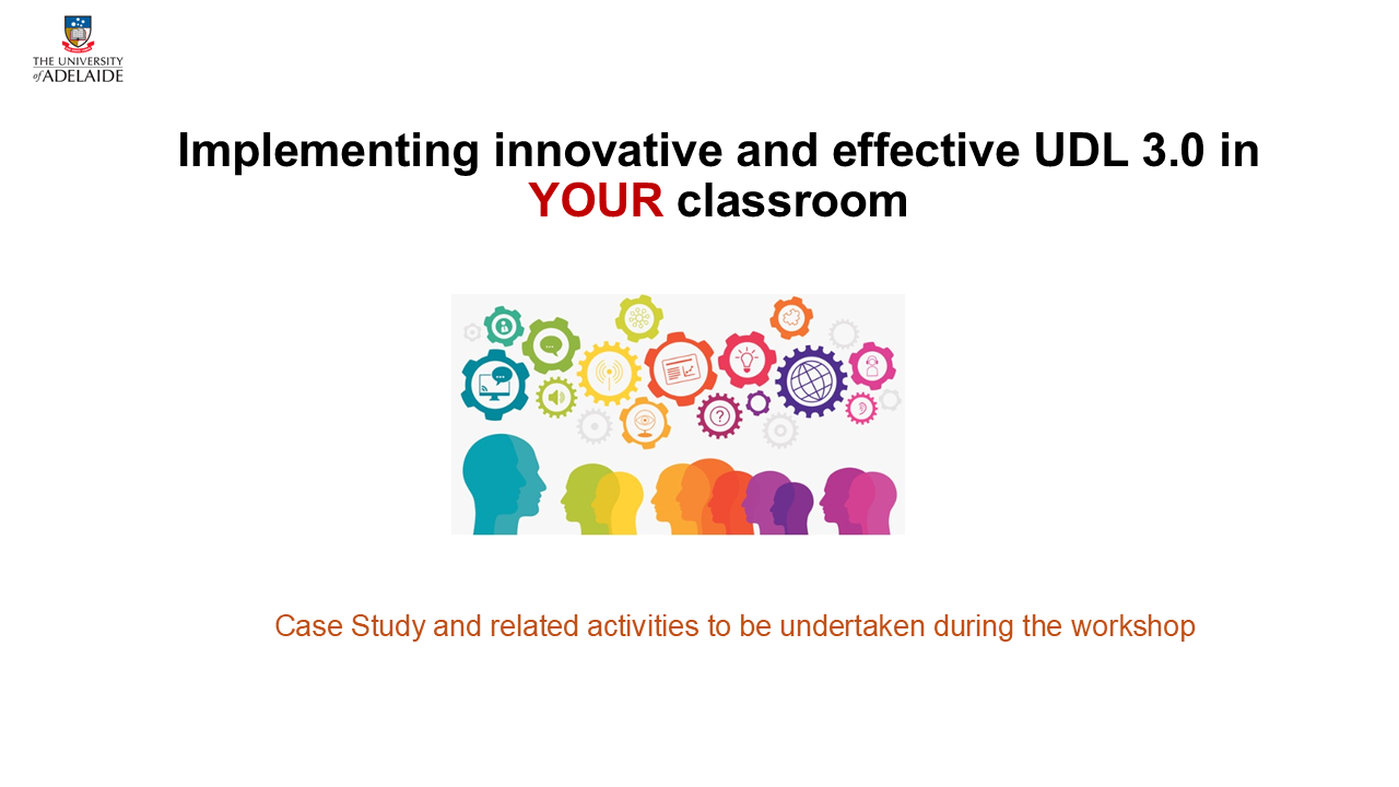 Implementing innovative and effective UDL 3.0 in your classroom: a collaborative workshop