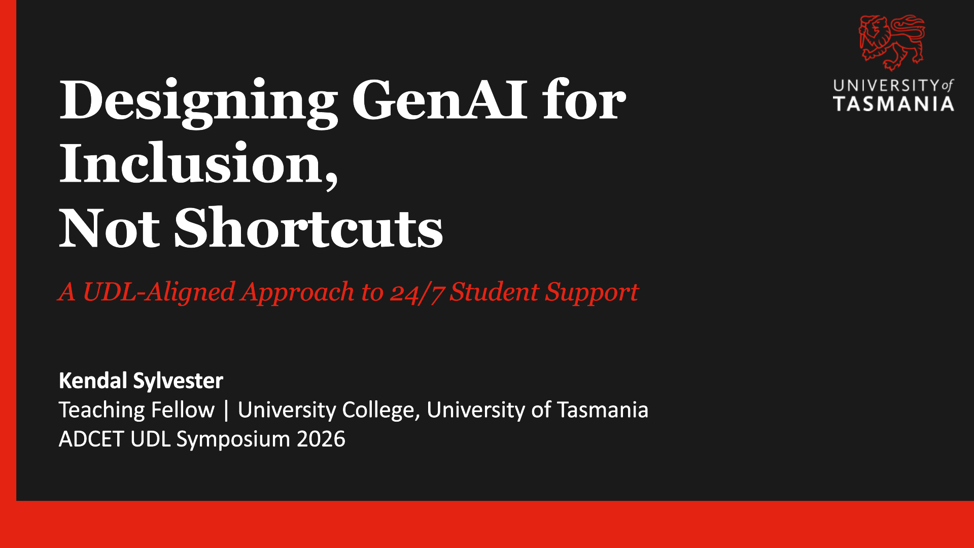 Designing GenAI for Inclusion, Not Shortcuts - A UDL-Aligned Approach to 24/7 Student Support