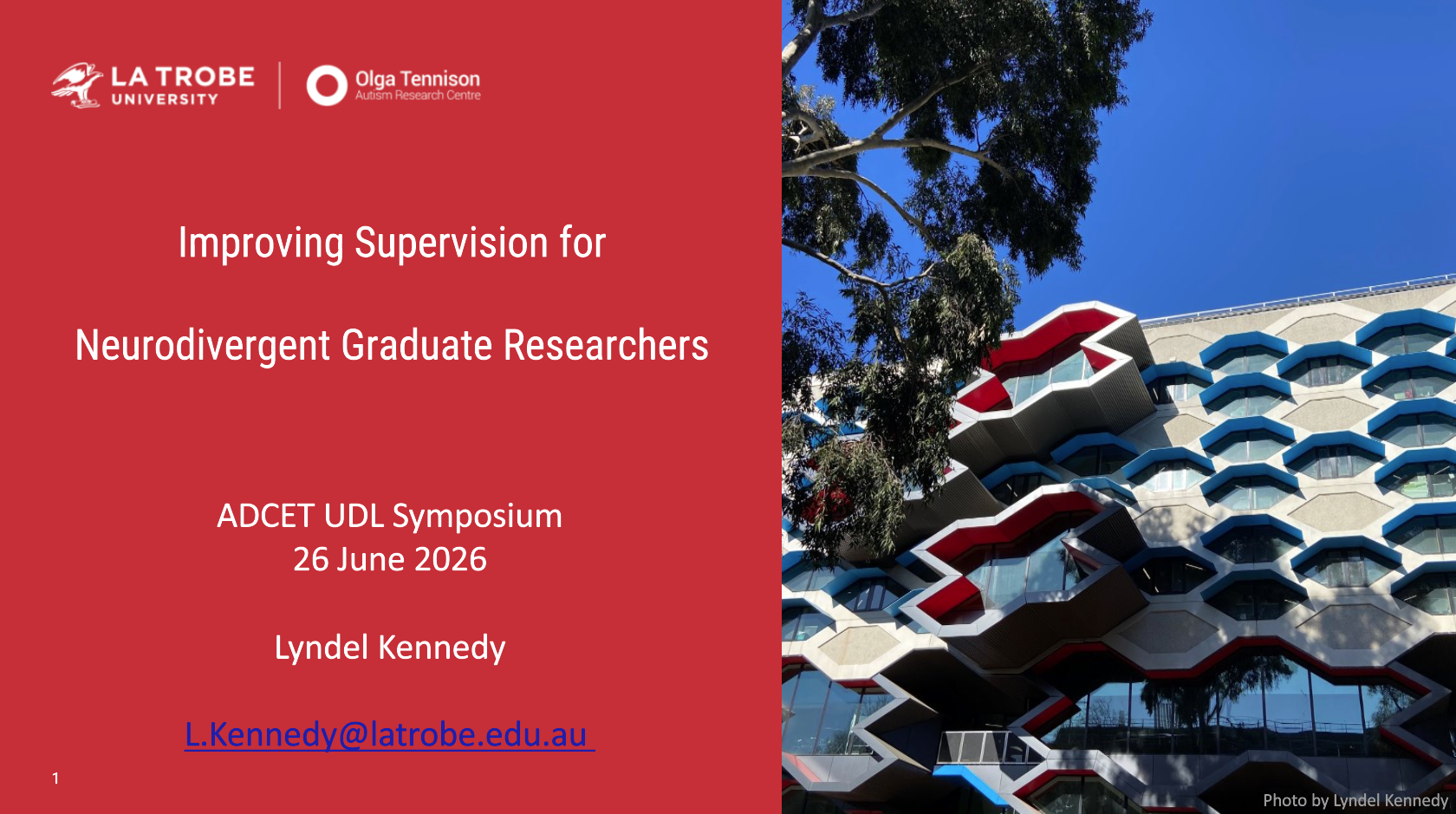 Improving Supervision for Neurodivergent Graduate Researchers – A UDL and Participatory-Research Approach to the HDR Contex