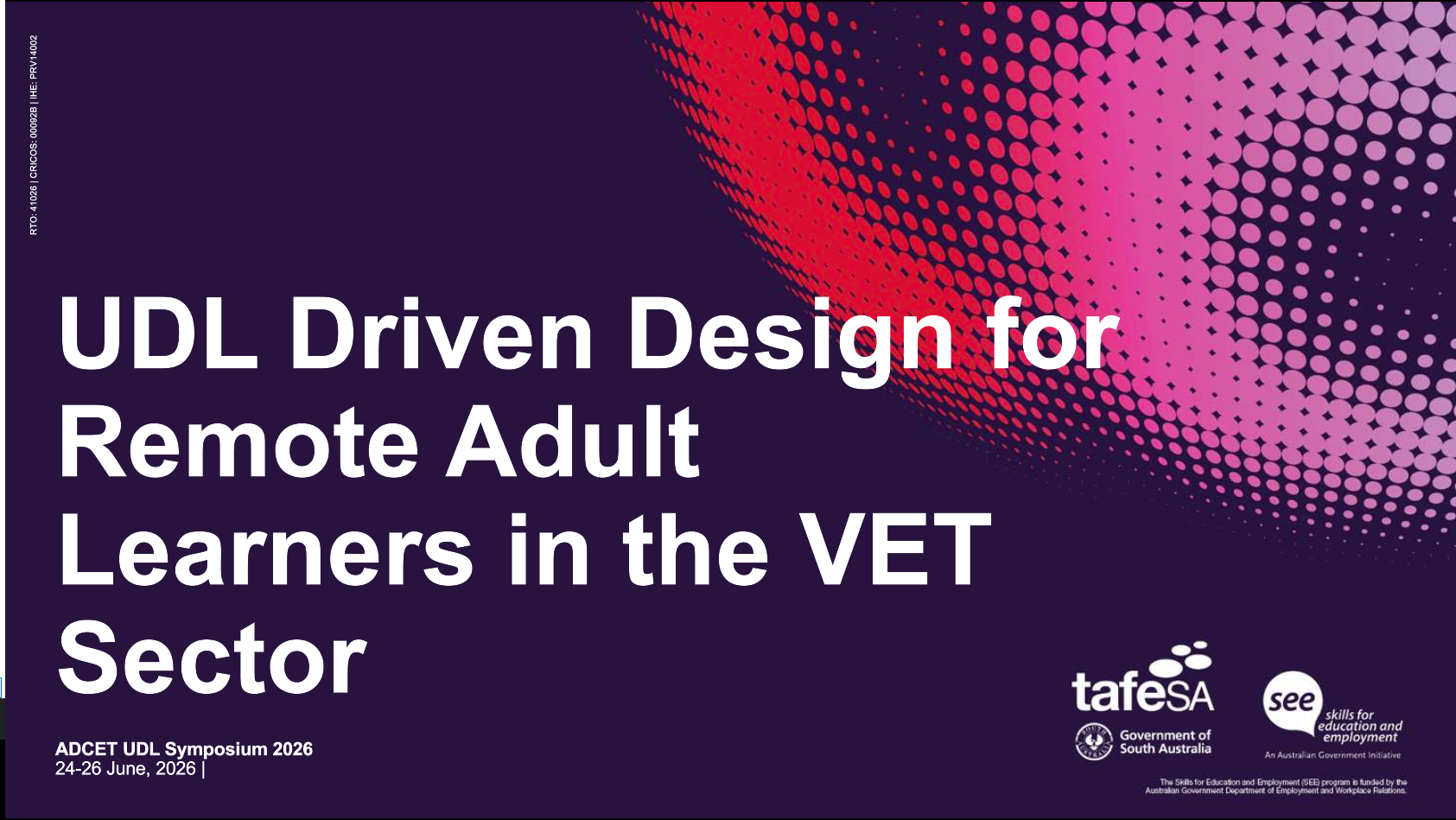 UDL Driven Design for Remote Adult Learners in the VET Sector