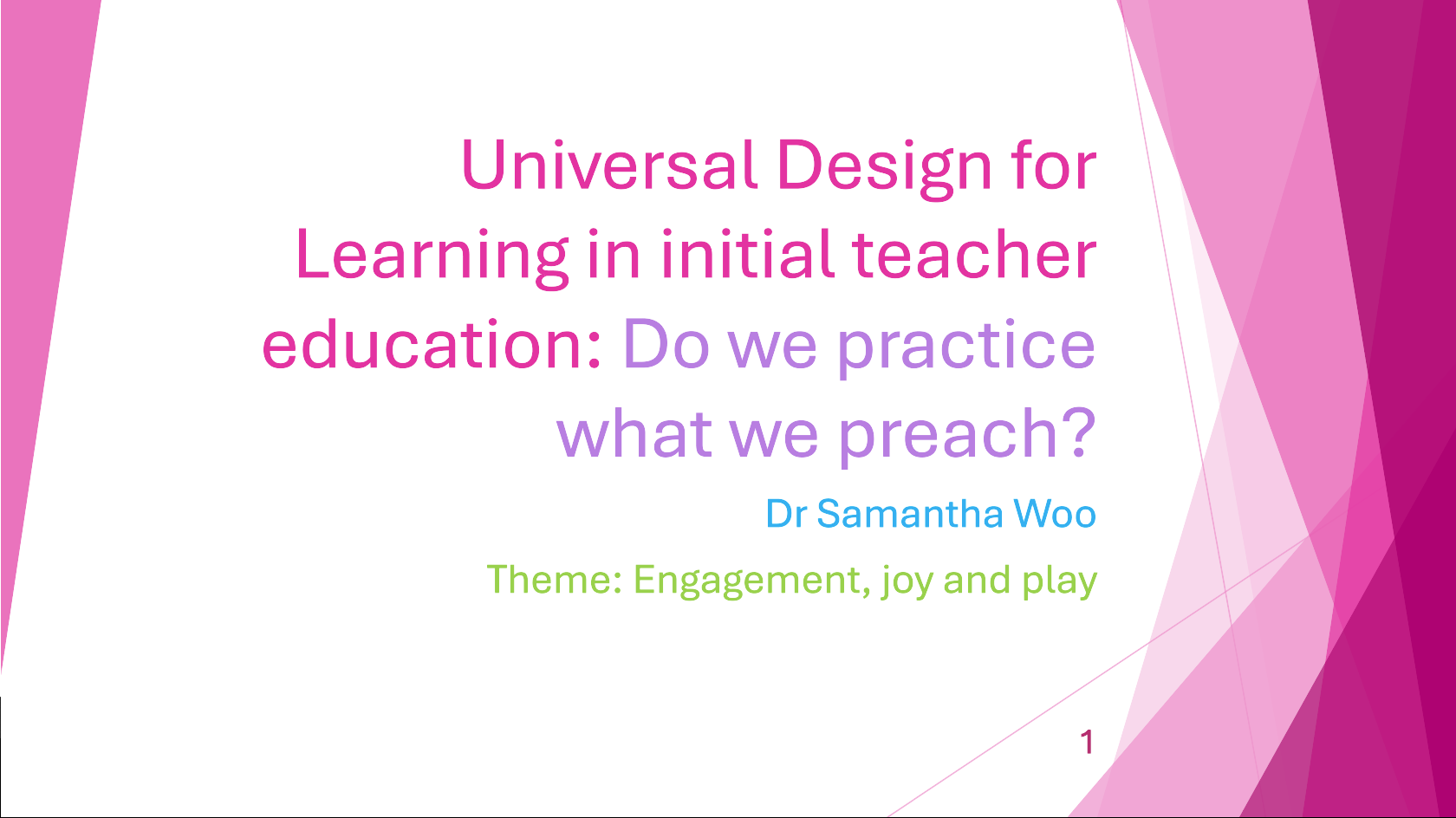 Universal Design for Learning in Initial Teacher Education - Do we practice what we preach?