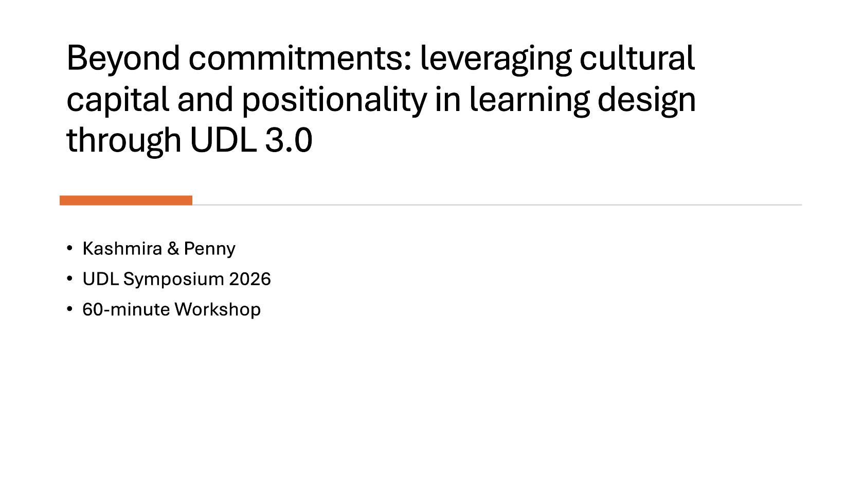 Beyond Commitments - Leveraging Cultural Capital and Positionality in Learning Design through UDL 3.0