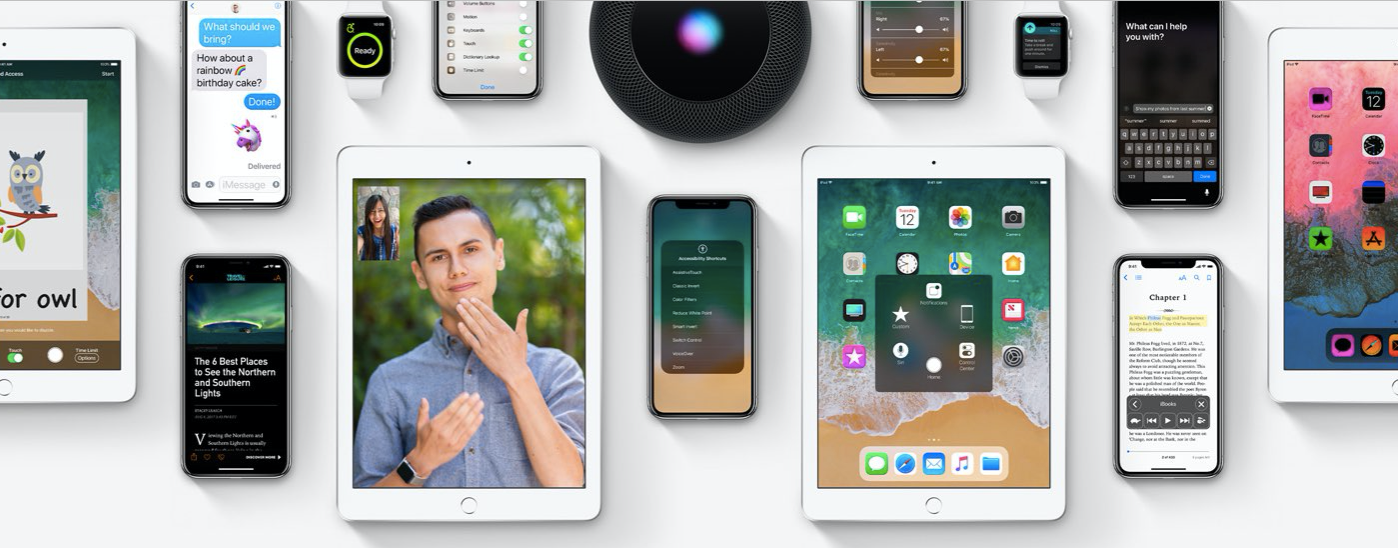Photos of iPads and iPhones